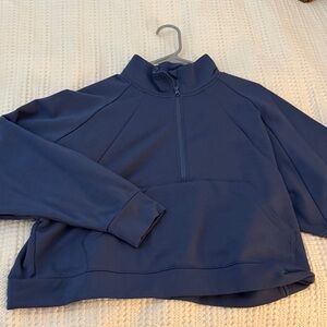 Zella Women's Blue Half-Zip Sweater